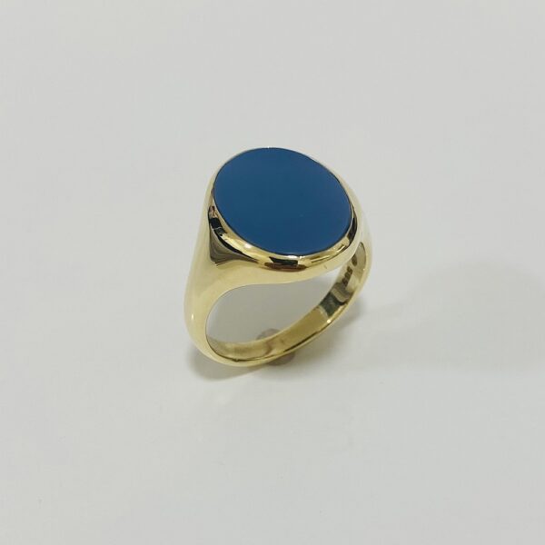 Siegelring Lagenonyx 585 Gelbgold